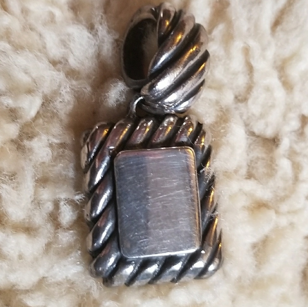 Sterling silver rectangular pendant